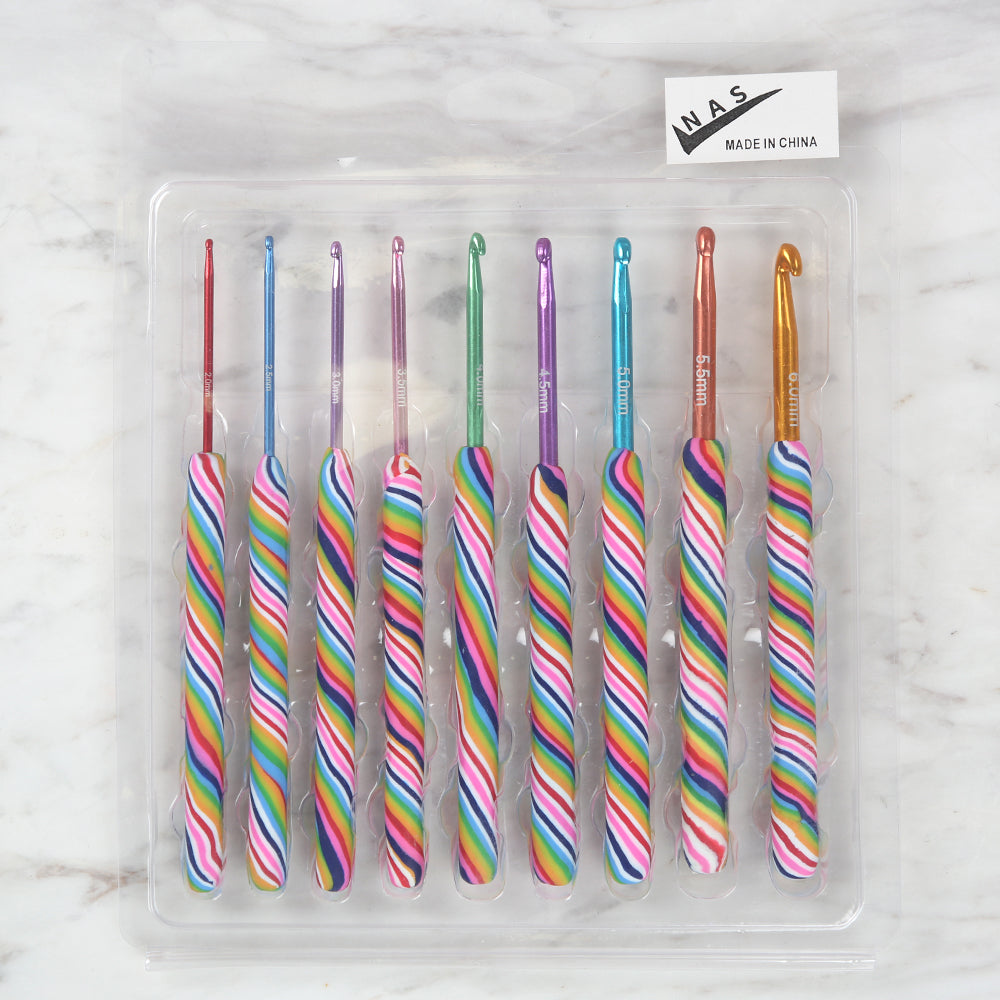 Nas Desenli Yün Tığ Seti 9 Adet